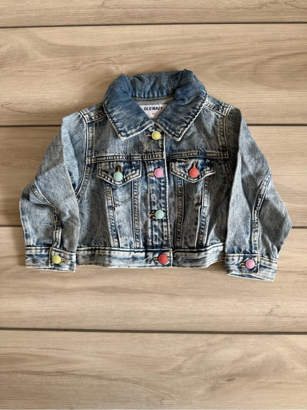 Old Navy Cropped Trucker Denim Jacket Blue 2T NWT